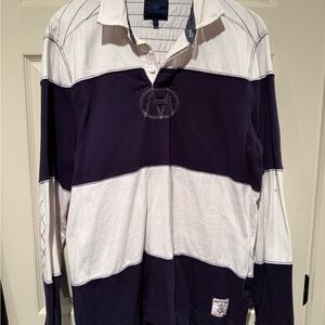 Martin + Osa Navy and White Rugby Shirt